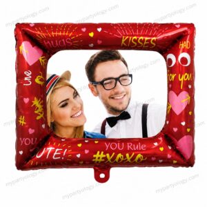 Red Frame Photoprop 28' Foil Balloon