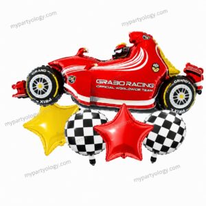 Racing Car Foil Balloon Set (Pack of 5)