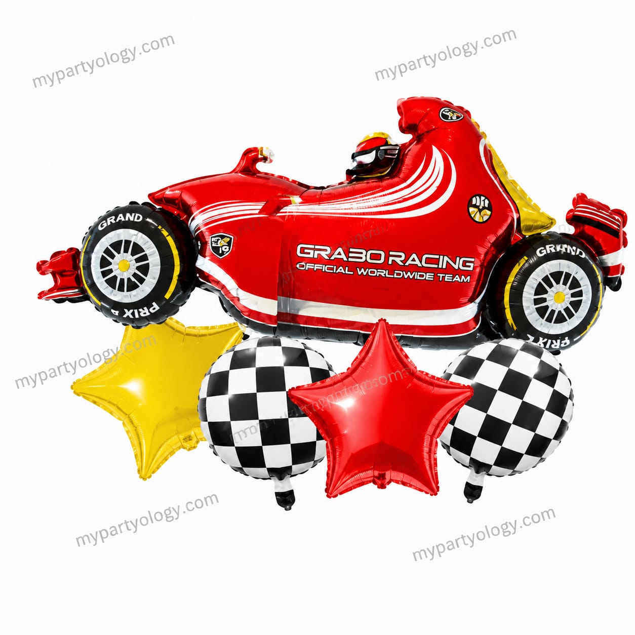 Racing Car Foil Balloon Set (Pack of 5)