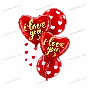 I Love You Foil & Latex Balloon Set (Pack of 5)