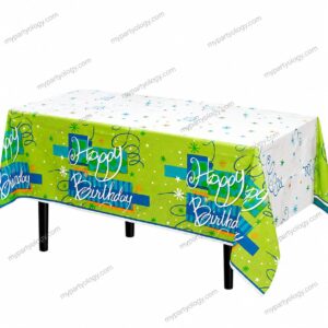 Bright Birthday Rectangular Plastic Tablecover (Pack of 1)