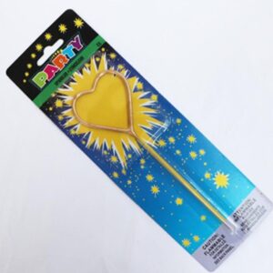 Heart Sparkle Gold Candle