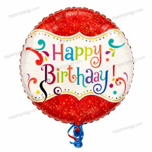 Happy Birthday Red Sparkle 18" Foil Balloon