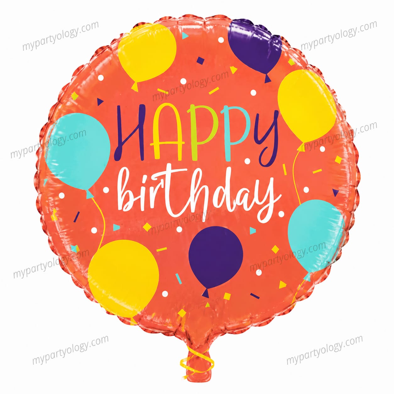 Happy Birthday Colourful Balloons 18" Foil Balloon (Unique)