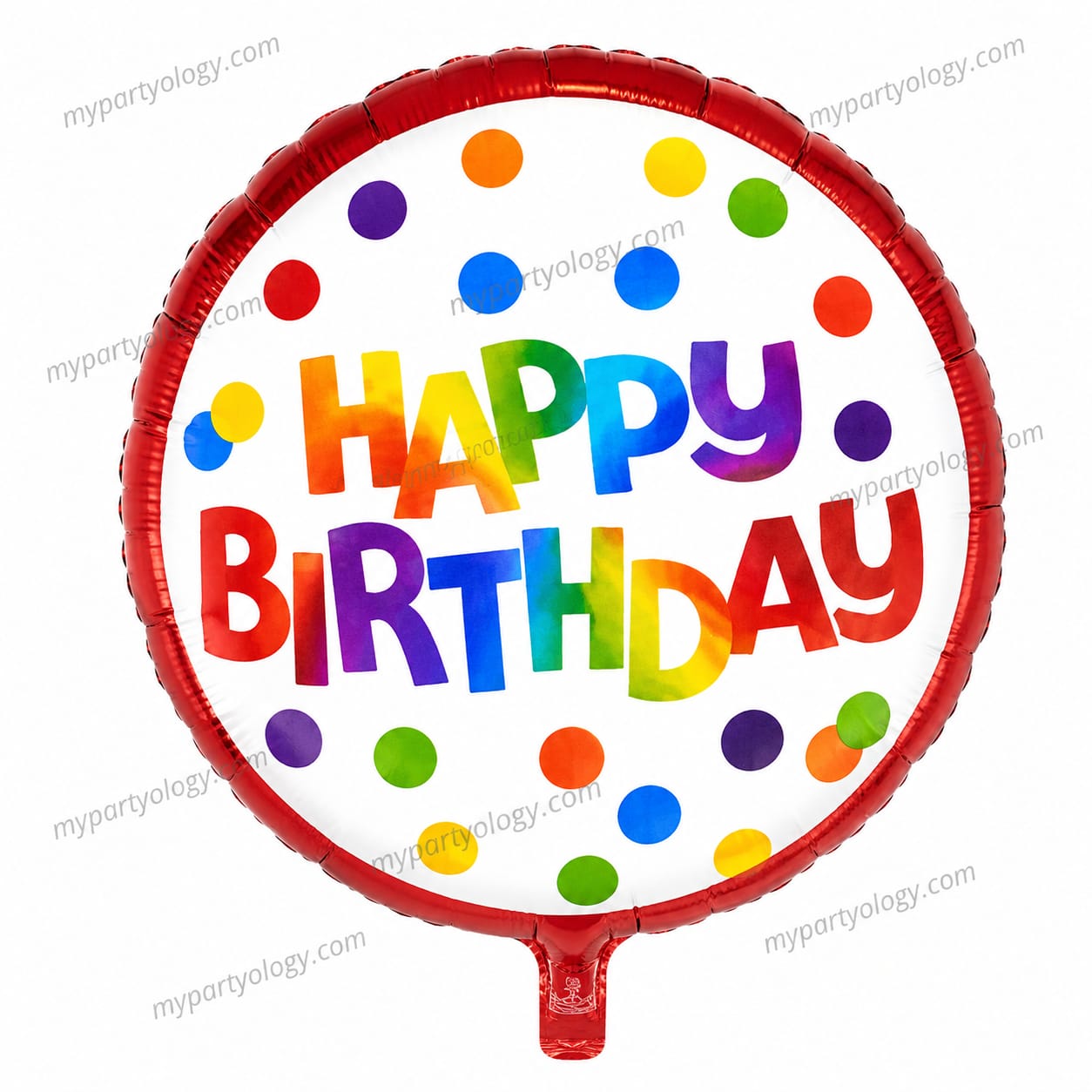 Happy Birthday Colourful Polka Dot 18'' Foil Balloon