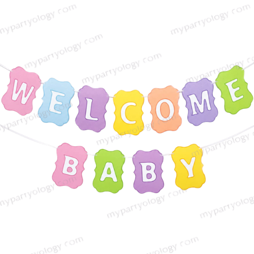 Welcome Baby Pastel Paper Banner