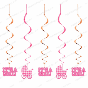 Its A Girl Dizzy Danglers (Pack of 5)
