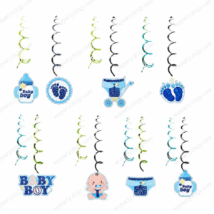Baby Boy Hanging Swirl Decor