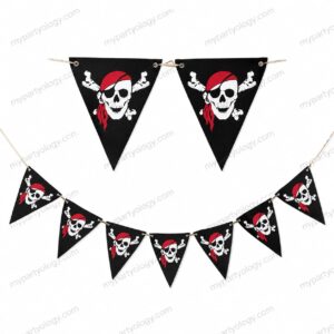 Pirate Skull & Bones Flag Banner (Pack of 1)