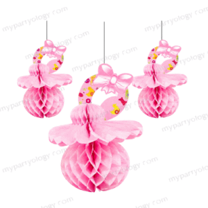 Pink 11'' Paper Honeycomb