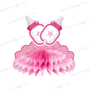 Pink Milk Bottle Paper Table Decor