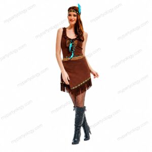 Red Indian Squaw Female Adult Costume