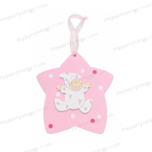 Baby Girl With Star Hanging Decor