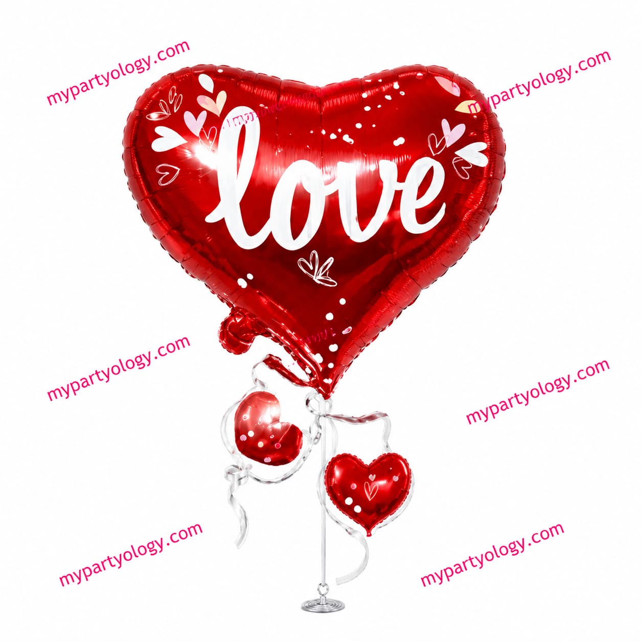 Love Heart With Glass 27" Foil Balloon