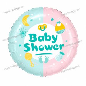 Baby Shower Pastel Round Shaped 18'' Foil Balloon