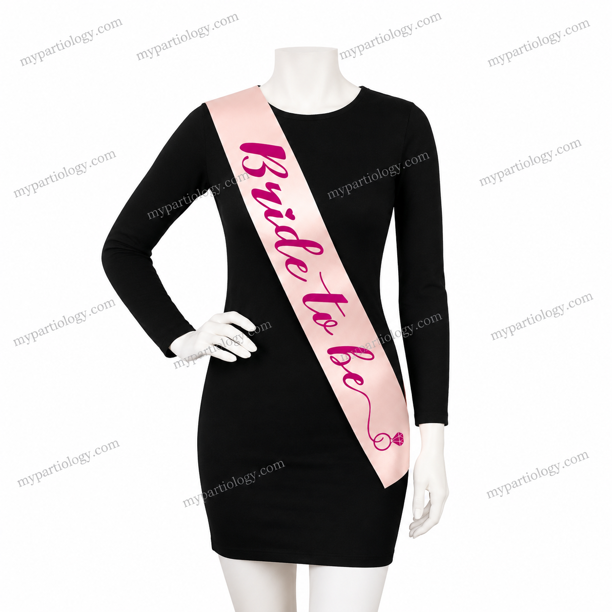 Bride to Be Peach Satin Sash
