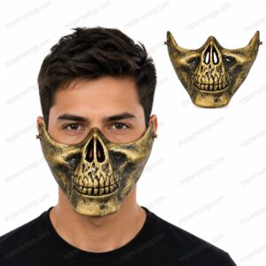Military Gold Half Face Plastic Mask