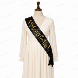 Mom To Be Black Satin Sash