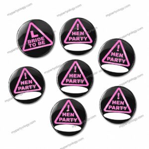 Bride to be Party Badges Set (Pack of 7)