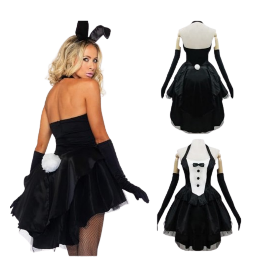 Bunny Ears With Necktie, Cuffs & Tail Set (Pack of 5) - Image 2
