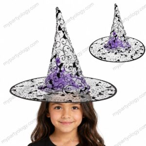Witch Bat Purple Transparent Hat