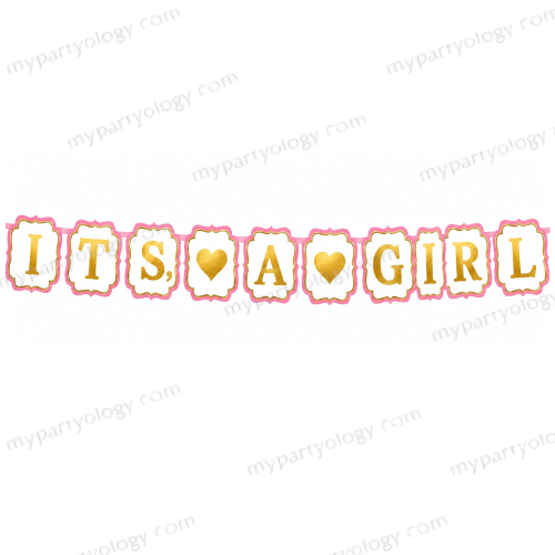 It's A Girl Paper Banner