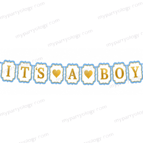 It's A Boy Paper Banner