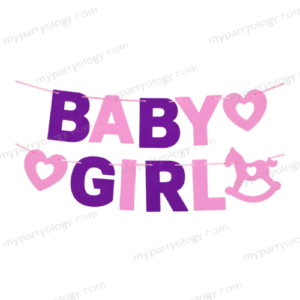 Baby Girl Pink Felt Banner