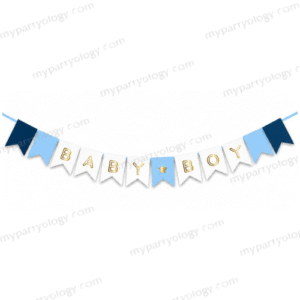 Baby Boy Blue Paper Banner