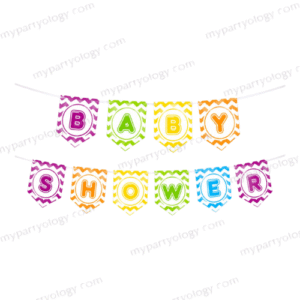 Baby Shower Multicolour Paper Banner