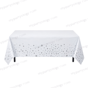 Silver Star Plastic Tablecloth