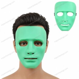 Green Full Face Plastic Mask