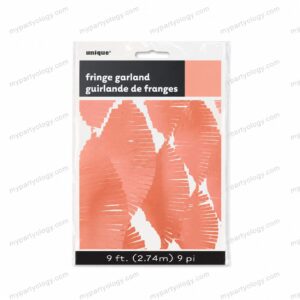 Coral Orange Fringe Garland (Pack of 1)
