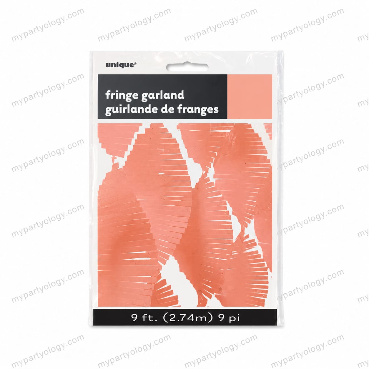 Coral Orange Fringe Garland (Pack of 1)