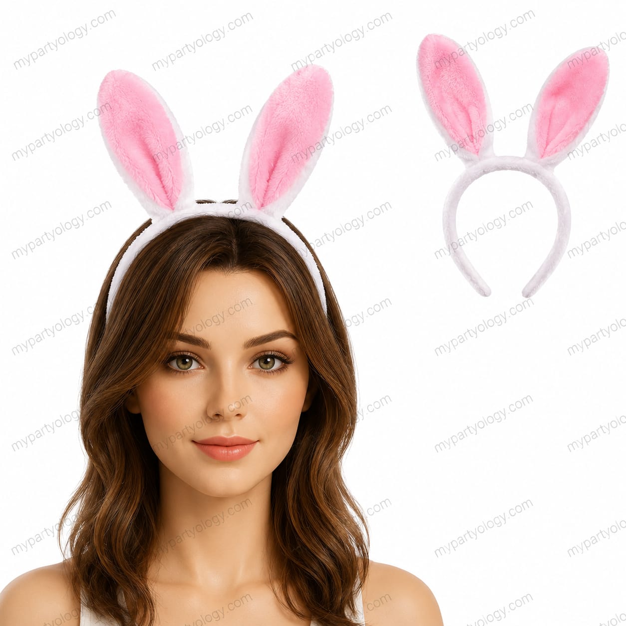 Bunny Pink & White Headband (Pack of 1)