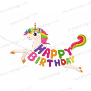 Unicorn Happy Birthday Full Body Banner