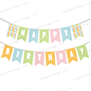 Happy Birthday Pastel Paper Banner