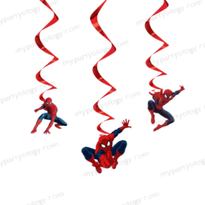Spiderman Paper Swirls/Danglers (Pack of 10)