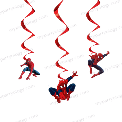 Spiderman Paper Swirls/Danglers (Pack of 10)