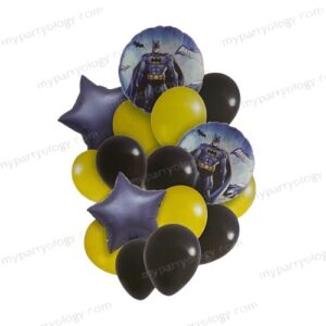 Batman Foil and Latex Balloon Set (Pack of 16)
