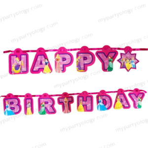 Princess Happy Birthday Block Paper Banner