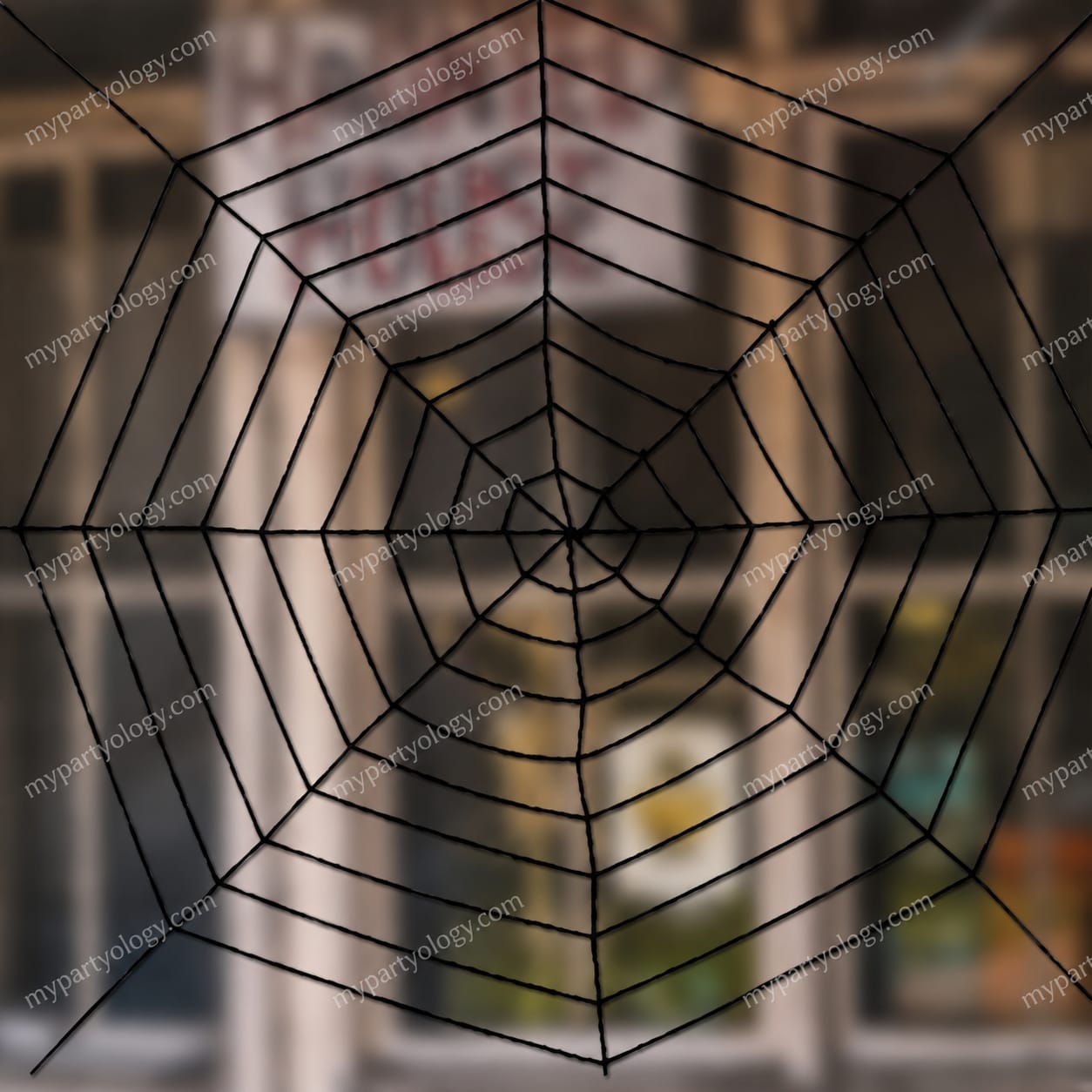 Black Nylon 6ft Spider Web - Image 2