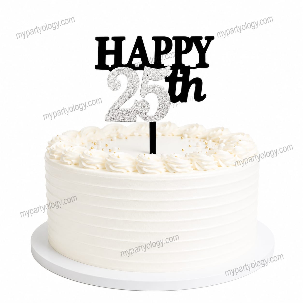Happy 25th Birthday Cake Topper