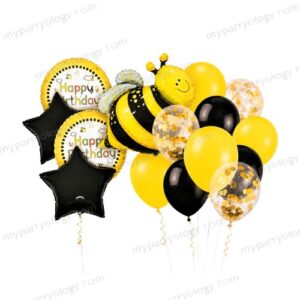 Bumble/Honey Bee Happy Birthday Balloon Set (Pack of 14)