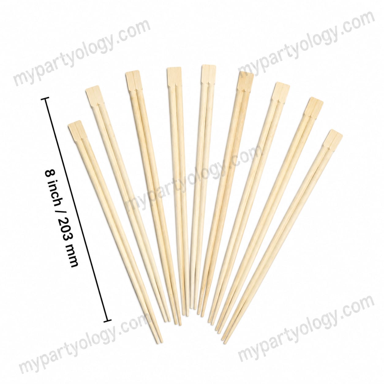 Wooden 8" Chopsticks (Pack of 25)