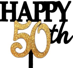 Happy 50th Birthday Cake Topper