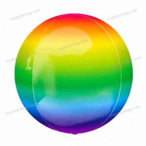 Rainbow 4D Orbz 22'' Foil Balloon