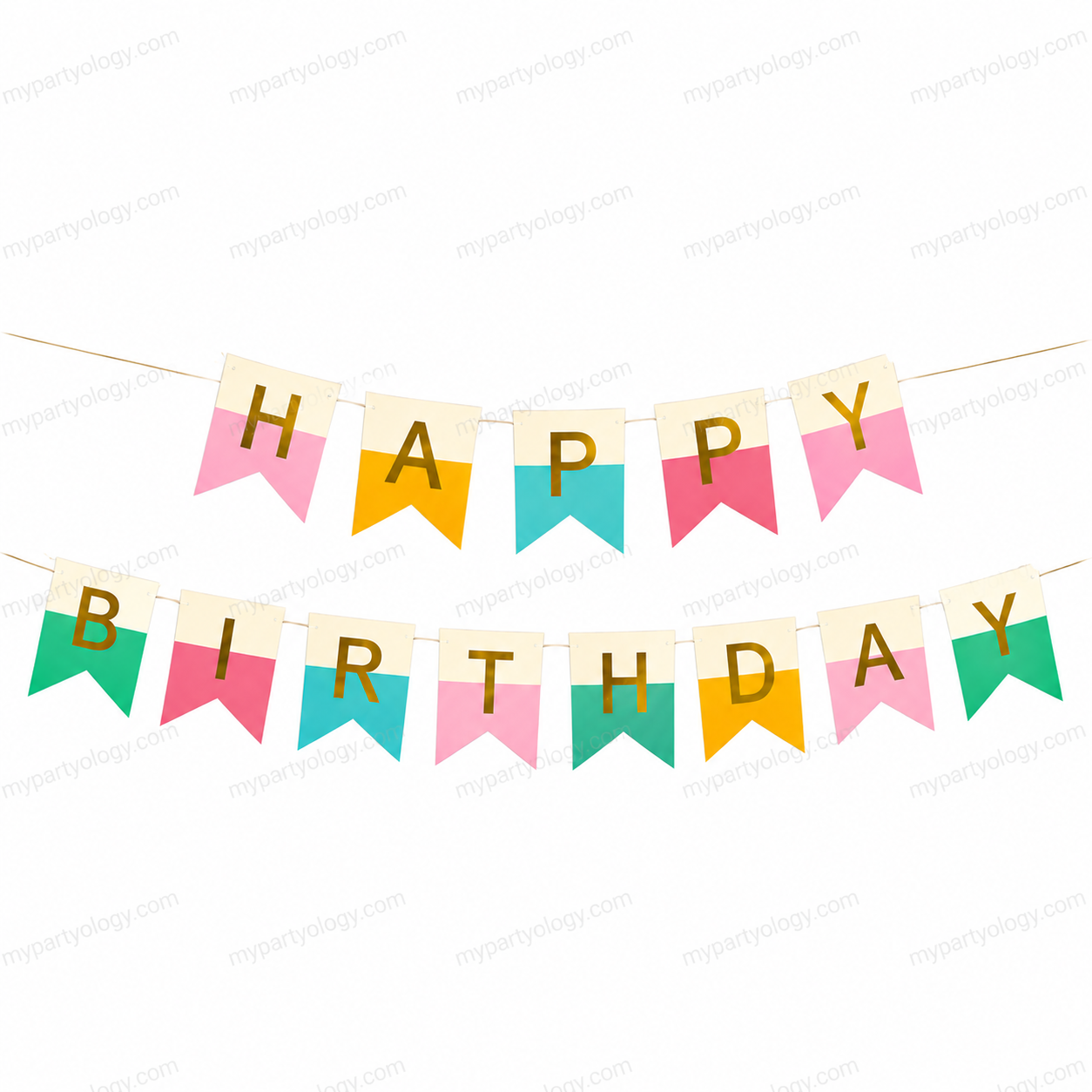 Happy Birthday Abstract Paper Banner