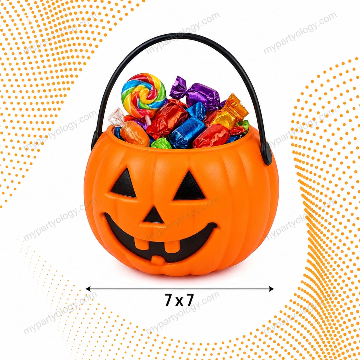 Orange Large Trick or Treat Pumpkin Pail - Image 2