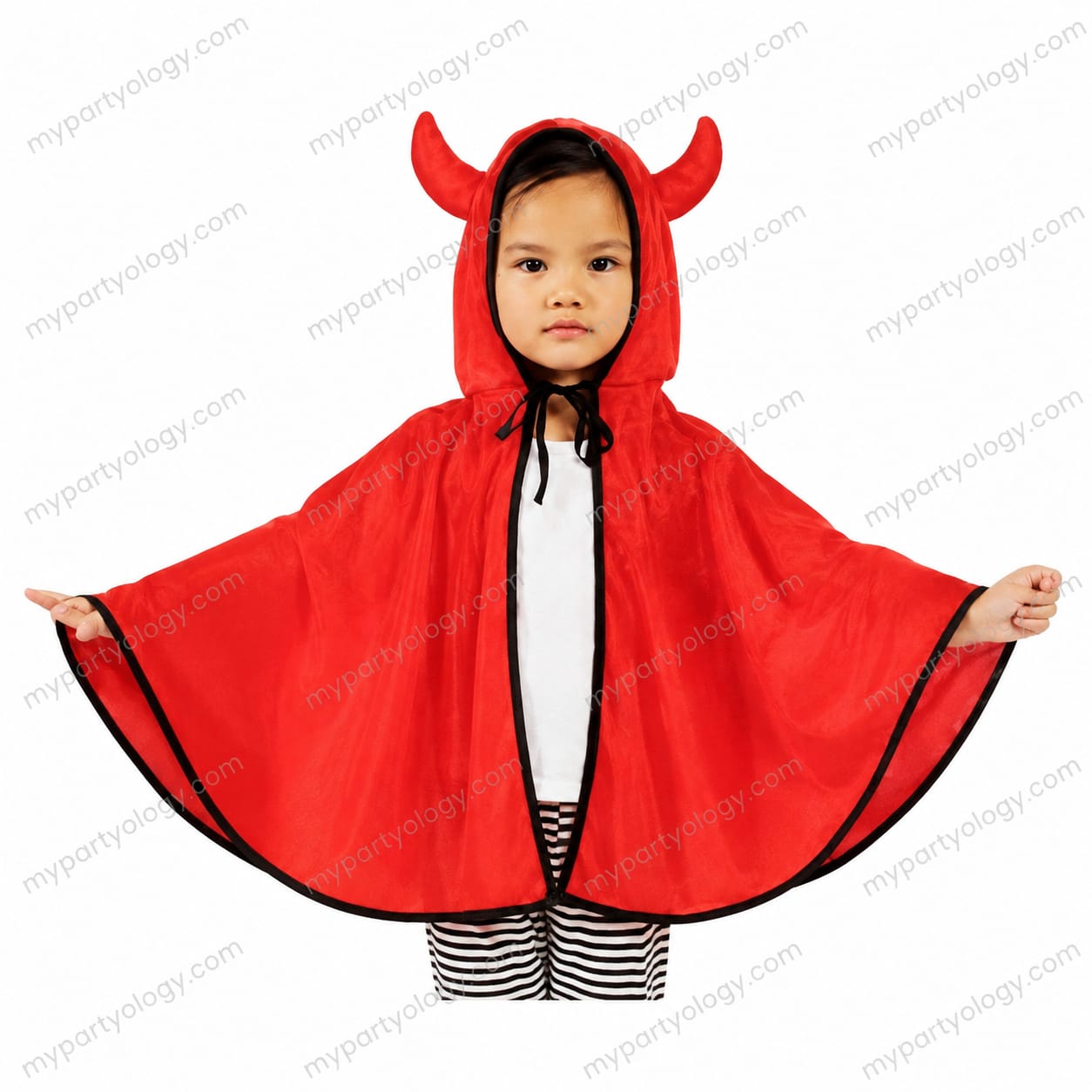 Red Horn Devil Kids Cape